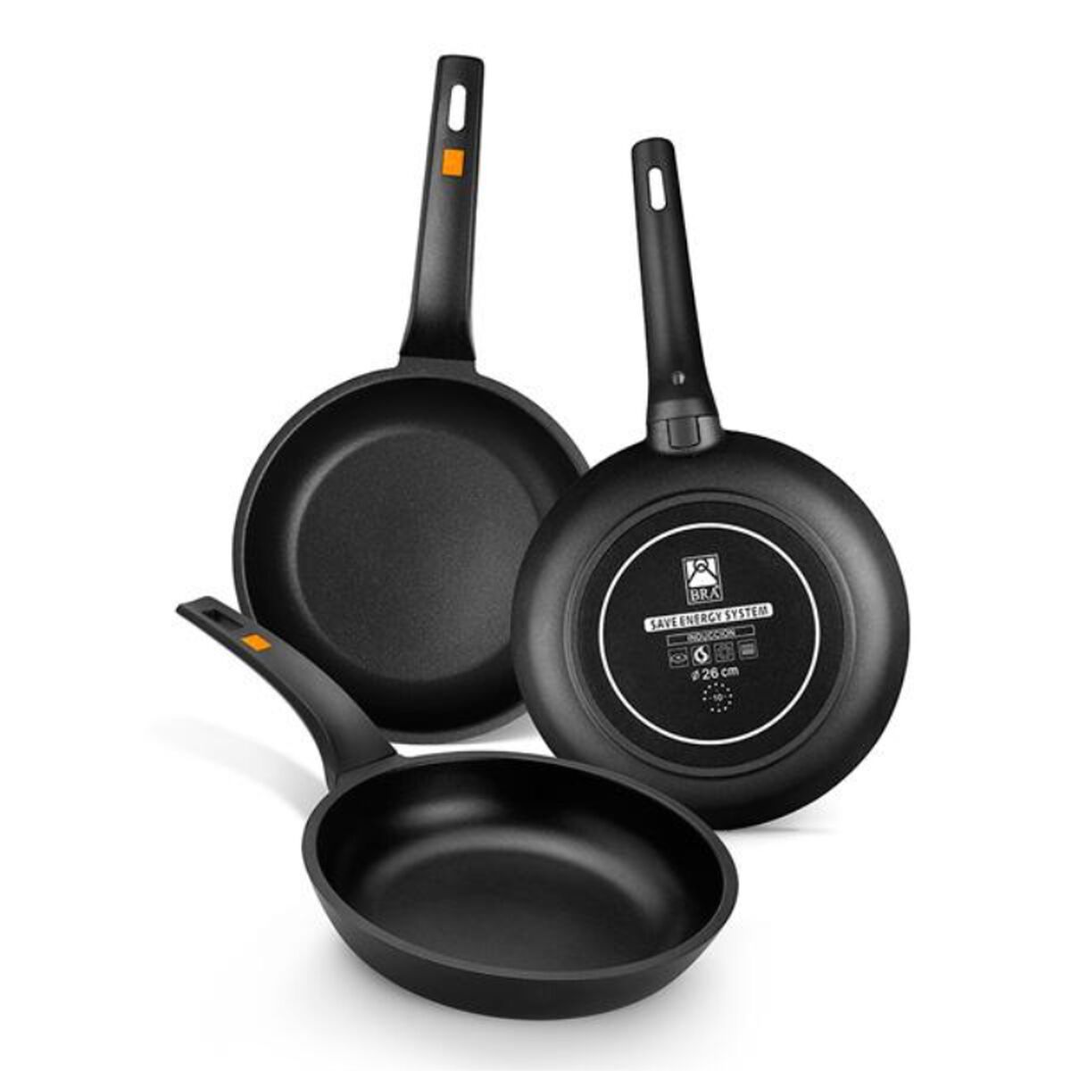 Frigideira antiaderente BRA Sartén Efficient Ø 22 cm Preto Metal Alumínio